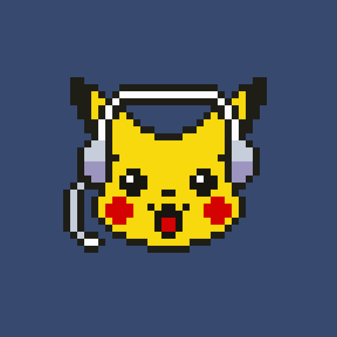 Pixel art pikachu gamer avatar by Myk Klemme