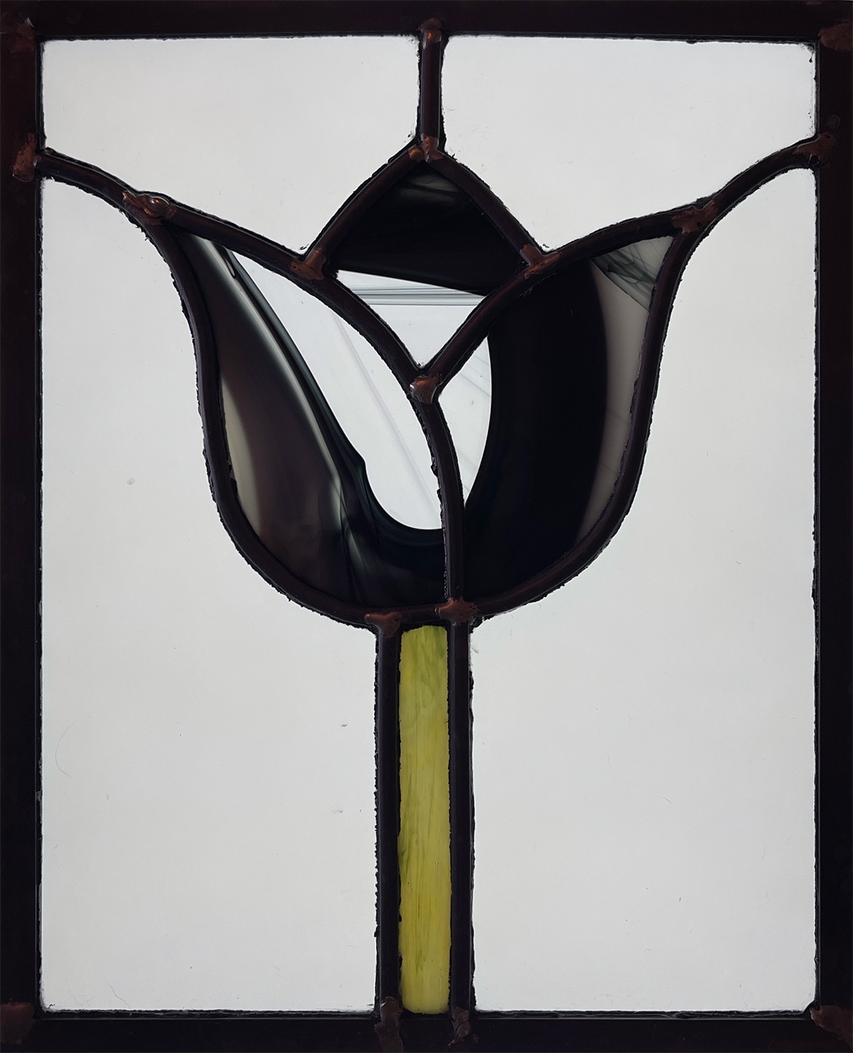 Tulip created in stained glass