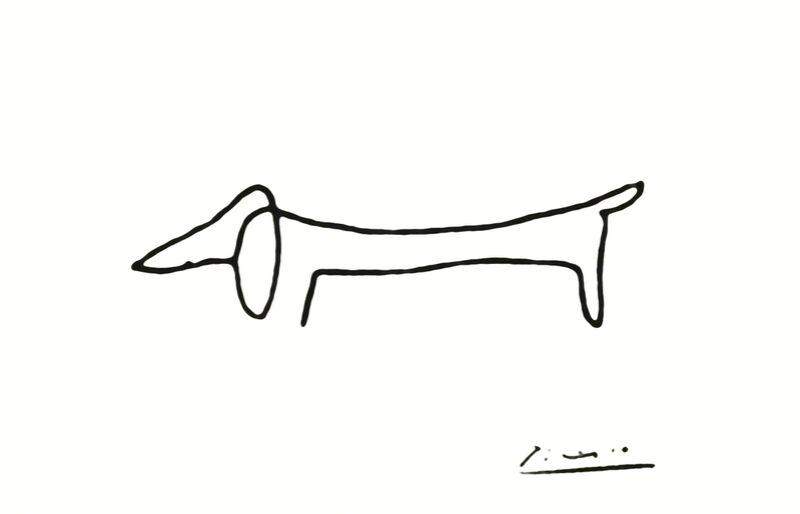 Sketch of a dog by Picasso